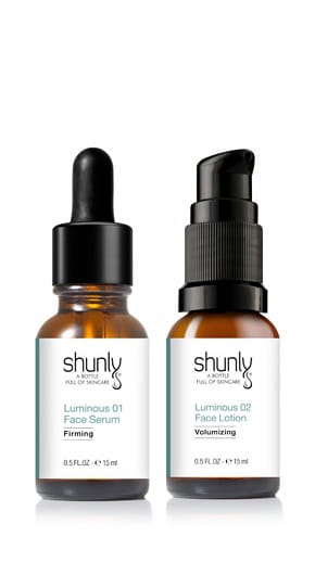 luminous face lift serum and lotion